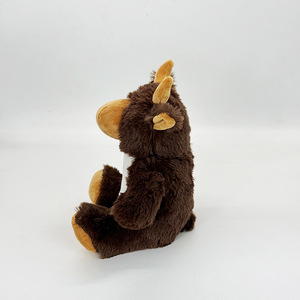 Peluche Mucca Marrone Carina da 25 cm con Pancia Bianca, Personalizzabile con Logo tramite Sublimazione a Caldo - Giocattolo di Peluche Animale di Tendenza - Product Image 2