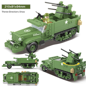 Bloques de Construcción Militares <span class=keywords><strong>M16</strong></span> MGMC, Vehículo Antiaéreo Cuádruple de Media Vía, Bloques de Construcción de Armas del Ejército para Niños - Product Image 2