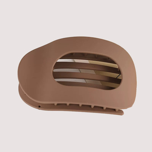 Geカスタマイズde matte platte klauwclip voor vrouwen 9,5 cm effen kleur ovale sterke grip haarclips plastic frosted ronde haaraccessoires - Product Image 6