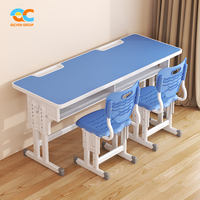 Ensemble d'étude robuste pour étudiants, table scolaire institutionnelle, chaise certifiée ISO, bureau éducatif, mobilier écologique, compatible OEM/ODM