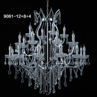Nouveau mariage acrylique multicouche lustre en cristal hôtel plafond pendentif mise en scène éclairage créatif