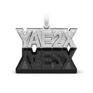 Pendentif chrétien en alliage serti de diamants sur mesure pour bijoux hip-hop - Product Image 1