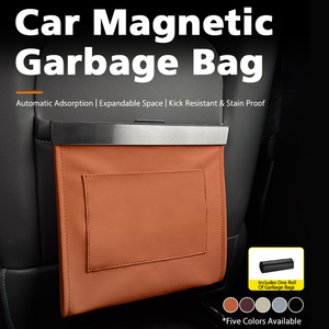 Bolsa <span class=keywords><strong>de</strong></span> <span class=keywords><strong>Basura</strong></span> Universal Personalizable para Auto, <span class=keywords><strong>de</strong></span> Cuero PVC, con Apertura Magnética y Bolsillo <span class=keywords><strong>de</strong></span> Almacenamiento Adicional - Product Image 2