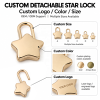 Mini cadenas mignons en forme d'étoile de haute qualité avec clé pour sacs et accessoires