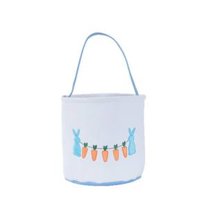 Panier à bonbons pour enfants en coton léger et moderne, avec décorations de lapin de Pâques et de carotte, cadeau de Pâques - Product Image 5