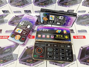2025 New V899 2.8+2.4inch Dual <strong>Screen</strong> 2G GSM Dual Sim Card Fashion Design <strong>Folding</strong> Feature Phone Low Price - Product Image 5