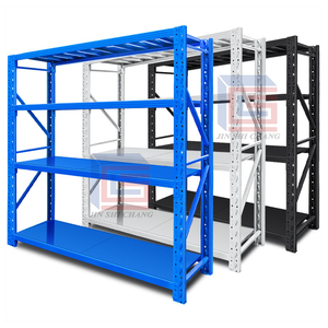 מדפי מחסן כבדים ללא ברגים, מדפי פלדה רב-שכבתיים לאחסון לוגיסטי - Product Image 3