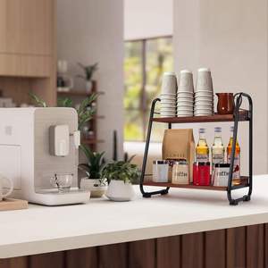 <span class=keywords><strong>Étagère</strong></span> de comptoir peu encombrante à <span class=keywords><strong>2</strong></span> <span class=keywords><strong>niveaux</strong></span> pour cuisine, bar à café, garde-manger, table à manger, support d'organisation - Product Image 4