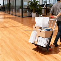 Chariot à main pliable robuste avec roues pour monter les escaliers, chariot pliable portable pour le déménagement, les voyages, les courses et l'utilisation au bureau