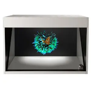 블랙 디스플레이 캐비닛 비 터치 3D 홀로그램 광고 기계.