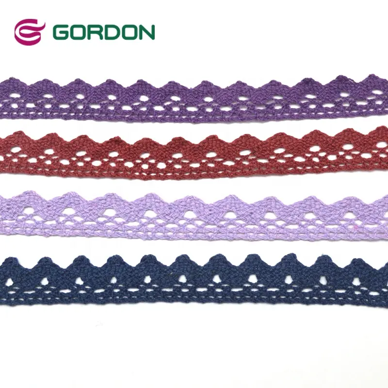 Gordon Ribbon 28mm cotton crochet ribbon lace scalloped embroidered cotton lace guipure bridal cotton sewing lace trimmings