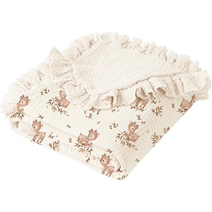 Manta de Muselina Personalizada para Bebé Unisex, Transpirable, para Recién Nacidos, para Cuna, con Volantes, para Envolver al Bebé - Product Image 3