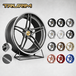 Trurim Nuevo Rin Premium de Aleación Forjada con Diseño Cóncavo Profundo y Radios Divididos en Color Gunmetal de 17, 18, 20 Pulgadas 4x98 4x100 5x114.3 para Fiat <span class=keywords><strong>500</strong></span> <span class=keywords><strong>ABARTH</strong></span> con 5 Años de Garantía - Product Image 1