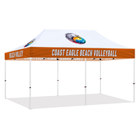 Gazebo portable résistant au vent fort, imperméable, protégé contre les UV, ignifuge, avec structure en aluminium hexagonal de 50 mm, 600D PU, publicitaire