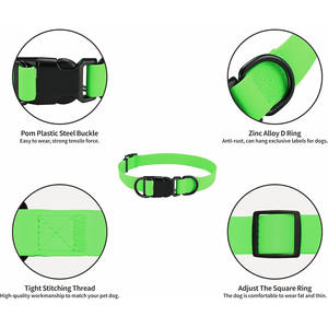 NiBao personalizado varios colores disponibles <span class=keywords><strong>collar</strong></span> al aire libre resistente a la intemperie para perro con hebilla de plástico de liberación rápida - Product Image 2