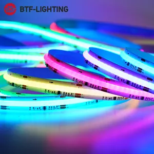 ドリームカラーFCOBSPI RGB ICLEDライトストリップRA90高密度720 LEDフレキシブルCOBWS2811アドレス指定可能なデジタルLEDピクセルストリップ
