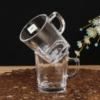Ensemble de tasses en verre résistant à la chaleur, écologiques et de haute qualité, design moderne, six pièces, pour la maison, le salon, pour l'eau/les jus, ensemble de bijoux