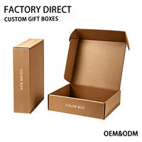 Caja de Cartón Corrugado Kraft Impermeable Portátil con Logotipo Personalizado, Caja de Embalaje de Papel para Envíos, Caja de Embalaje de Cartón Plegable