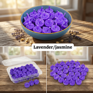 Purple Round Votive <b>Candles</b> Pure cow ghee Scented Floral Home Decoration Minimalist Style Hand Made 1 Wicks battis - Product Image 2