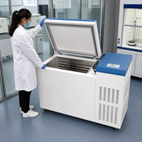 Congélateur ultra-basse température 142L avec intérieur en acier inoxydable et contrôle par microprocesseur pour le stockage d'échantillons biologiques