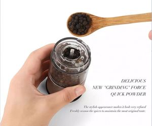 Juego de Molinillos de Pimienta Eléctricos de Cerámica con Cuerpo de Acero Inoxidable, Funciona con Batería, para Uso en la Cocina del Hogar, Molinillo de Pimienta y Sal Marina - Product Image 3