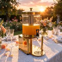 Distributeur de boissons de luxe Golden Key en or avec plateau anti-goutte intégré pour la restauration hôtelière