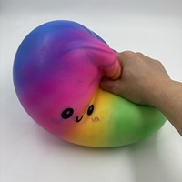 Boîte mystère promotionnelle de jouets anti-stress Squishy en forme de chignon arc-en-ciel de 25 cm à remontée lente pour enfants et adultes, bloc sensoriel mignon en forme de nourriture