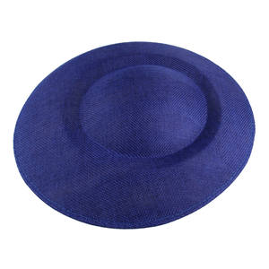 27x26CM Lady's Imitation Sinamay <strong>Hats</strong> Base Royal <strong>Ascot</strong> Linenette Solid Color Round Fascinator Base - Product Image 5
