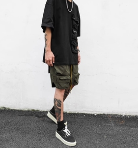 <span class=keywords><strong>Rabal</strong></span> OEM ODM Pantalones cortos de verano Hombres Logotipo personalizado 100% Algodón Logotipo Impresión Bolsillo lateral Pantalones cortos de carga - Product Image 4