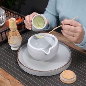 Ensemble de thé matcha en céramique de style japonais personnalisé - Bol à matcha authentique pour la préparation et le service traditionnels du thé - Product Image 3
