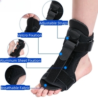 Attelle de cheville orthopédique réglable AFO pour pied tombant, fasciite plantaire, attelle de nuit pour la douleur au pied, stabilisateur protecteur