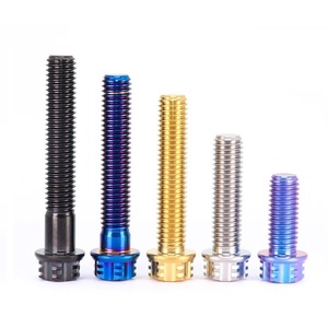 TC4 Titanium Plain Decorative <b>Screws</b> M5~M10 Internal/External Star Flange Bolts Motorcycle Caliper Modification - Product Image 4