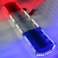 Barre de trafic lumière 120cm 108LED 12V toit rouge bleu Led barre lumineuse d'avertissement stroboscopique avec sirène haut-parleur pour véhicule