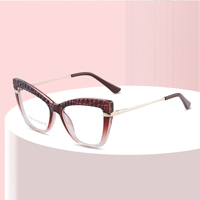 Qmoon – lunettes Anti-lumière bleue Tr90 personnalisées pour femmes, monture œil de chat, nouvelle collection 2023