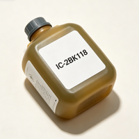 Cartouche d'encre noire D IC-2BK118 à séchage rapide, lavable à l'alcali, pour verre humide, 825 ml, pour imprimante jet d'encre CIJ série AX, pour imprimante CIJ D