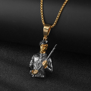 Pendentif personnalisé en diamant plaqué or pour hommes, style hip-hop, bijoux de rappeurs, vente en gros - Product Image 3