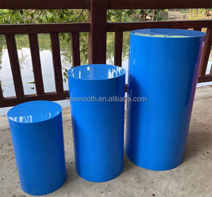 Белый круглый цилиндр плинтус изготовления на заказ акриловые вентилятор на подставке для свадебного украшения - Product Image 4