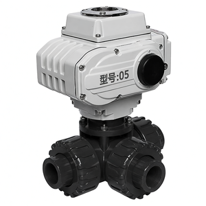 Válvula de Bola Motorizada Eléctrica de Plástico UPVC de Tres Vías con Rosca, Conexión de Unión Verdadera, DC24V, Válvula de 3 Vías de PVC, Pedido Urgente COVNA - Product Image 5