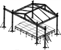 Sistema de Truss para Eventos, Resistente y Duradero, de Aleación de Aluminio, para Colgar Altavoces y Exhibiciones