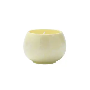 2023 Macaron velas perfumadas Flor de hielo Taza de cerámica decoración del hogar lindas velas perfumadas de Gardenia