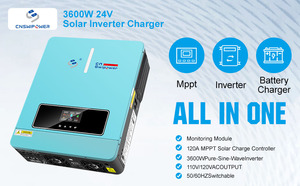 อินเวอร์เตอร์ไฮบริดพลังงานแสงอาทิตย์ CNswipower <span class=keywords><strong>SRC</strong></span> 4000VA 3600W คลื่นไซน์บริสุทธิ์ 120A MPPT 24VDC 120VAC สำหรับเครื่องชาร์จพลังงานแสงอาทิตย์ - Product Image 6