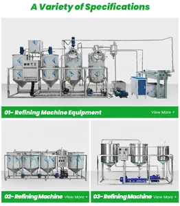 Customization Edible Oil Refining Equipment Large Scale Edible Oil Refining Machine Crude Oil Refinery Machine Production Line