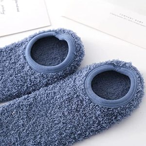 Pantofole Morbide e Soffici da <span class=keywords><strong>Donna</strong></span> con Logo Personalizzato, Calze Antiscivolo Calde e Confortevoli per Uso Quotidiano, Traspiranti, Lunghezza Media per l'Inverno - Product Image 2