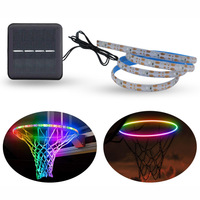 Lampe LED en forme de panier de basket-ball, alimentée par énergie solaire, lumière à couleur changeante, Induction