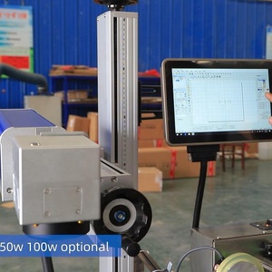 Raycus 50 Wát dây chuyền sản xuất băng tải bay sợi Laser đánh dấu máy cho ống dây PVC túi chai nhựa - Product Image 6