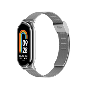 สายรัดข้อมือสแตนเลสสตีล Milan <span class=keywords><strong>Mi</strong></span> band 8สายสำหรับ Xiaomi <span class=keywords><strong>Mi</strong></span> band 8 9 10 - Product Image 1