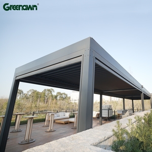 3x3 3x4 3x5 3x6 <span class=keywords><strong>4x3</strong></span> 4x4 4x6 6x3 6x4 m Kit de pergola de patio en métal imperméable de luxe en aluminium pour jardin moderne et extérieur - Product Image 1