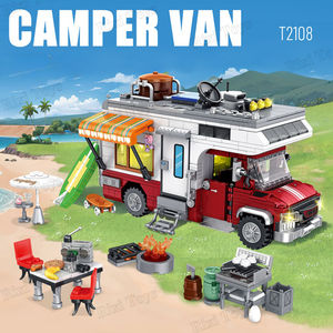 GaoMiSi T2108 Holiday Travel <strong>Camper</strong> <strong>Van</strong> Puzzle Model Small Particles Children Assemble <strong>Toy</strong> Decoration Gift Building Blocks Sets - Product Image 2