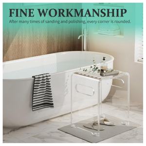 <span class=keywords><strong>Chaise</strong></span> de salle à manger moderne en acrylique transparent avec poignées - Multi-usages, imperméable, écologique pour la maison, le bureau et la chambre - Product Image 4