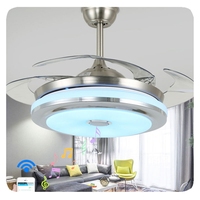 NUEVO Diseñador moderno Decorativo Vintage Dormitorio Hogar Iluminación Montaje empotrado Led Ventiladores Lámpara de techo